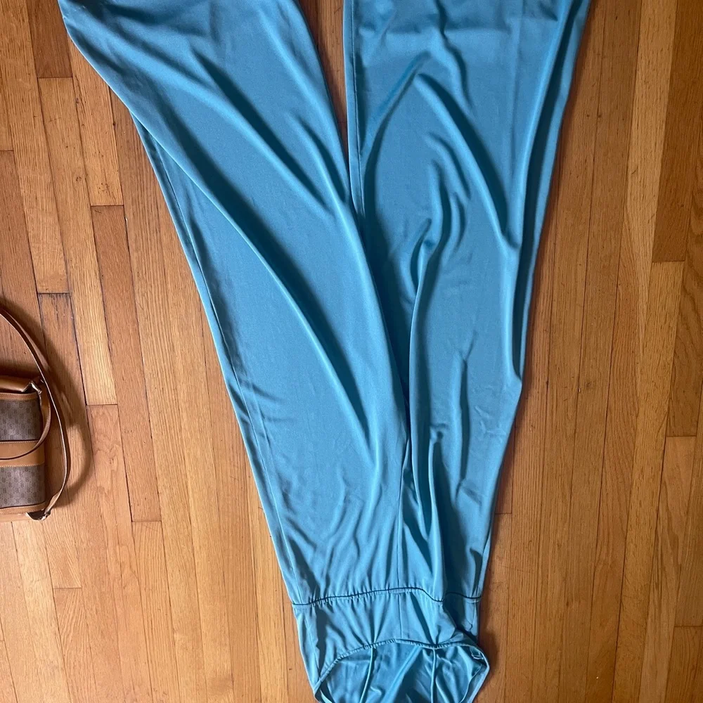 70s Vintage Wide Leg Blue Disco Jumpsuit - Picture 9 of 10